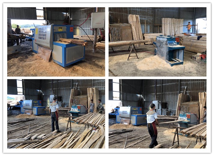 2018年6月湖南懷化雙排鏈原木多片鋸、小型方木多片鋸現場工作圖