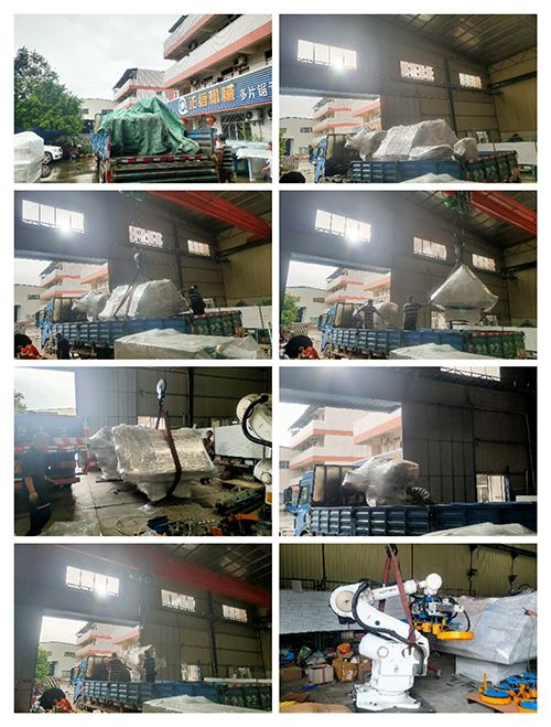 2023年9月7日發廣東省四會市下茆鎮-全自動釘托盤機器人、雙面旋轉工作臺