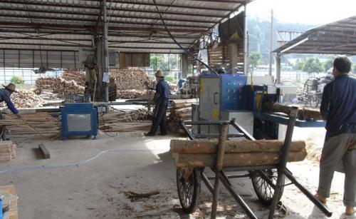 廣東-中山市-圓木多片鋸加工現(xiàn)場(chǎng)1