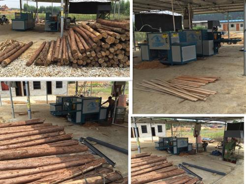 廣西南寧250型原木多片鋸客戶現(xiàn)場(chǎng)
