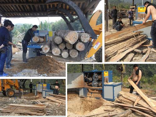 原木多片鋸-圓木多片鋸-200型廣西-寧南加工現(xiàn)場(chǎng)
