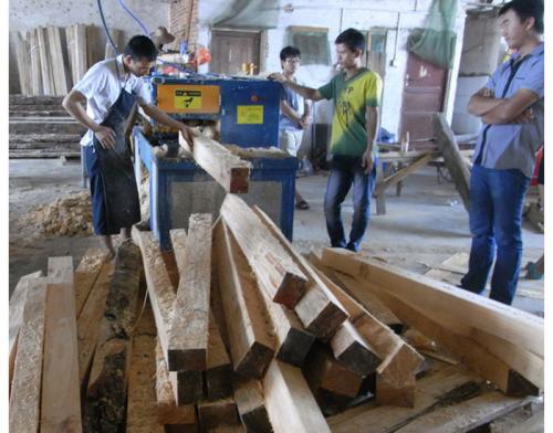 廣東-150方木多片鋸-加工現場