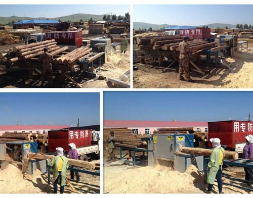 原木多片鋸250型--滿洲里加工現(xiàn)場-正啟機械