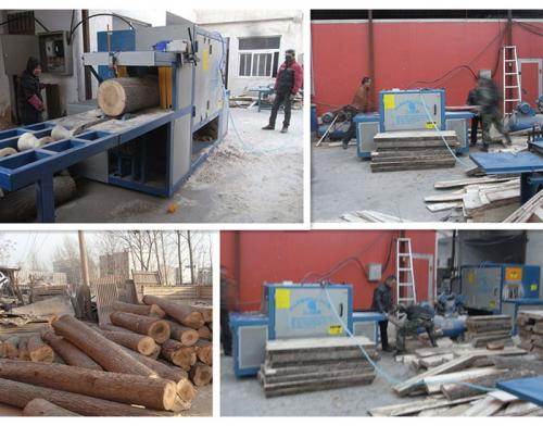 原木多片鋸-多片鋸-圓木多片鋸-河南鄭州市400型機加工現(xiàn)場